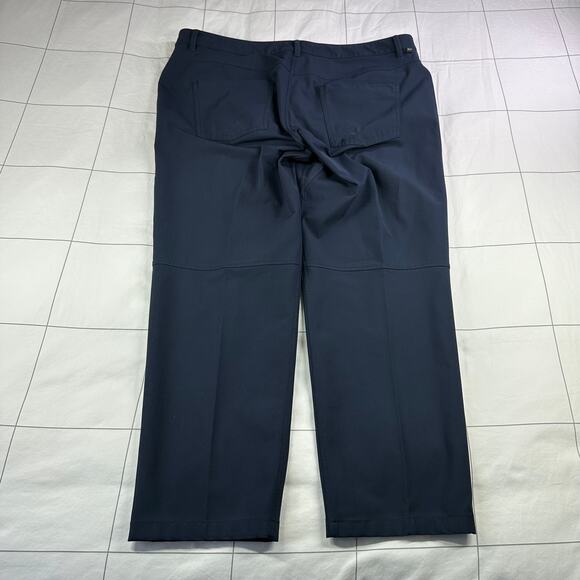 7 Diamonds Pants Mens 38 Navy Blue Performance Chino Slim Fit Stretch Work Golf - Picture 2 of 13